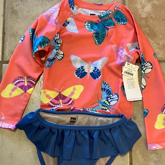 NWT Tea brand swim suit set with rash guard size 18-24 mo - Picture 3 of 5
